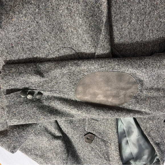 Vintage Stafford Men’s 42L Brown Tweed Sports Coat 100% Virgin Wool Elbow Patch - Picture 6 of 15